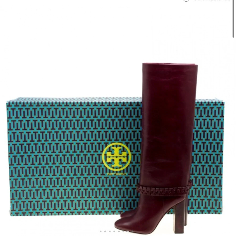 Women's Sarava Long Boots Brown Tory Burch leather boho spring classic designer